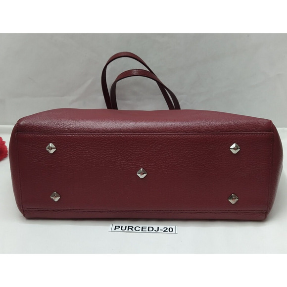 MCM Wandel Red Ruby Tan Leather Reversible Double Handle Shopper Tote Bag - Picture 8 of 16